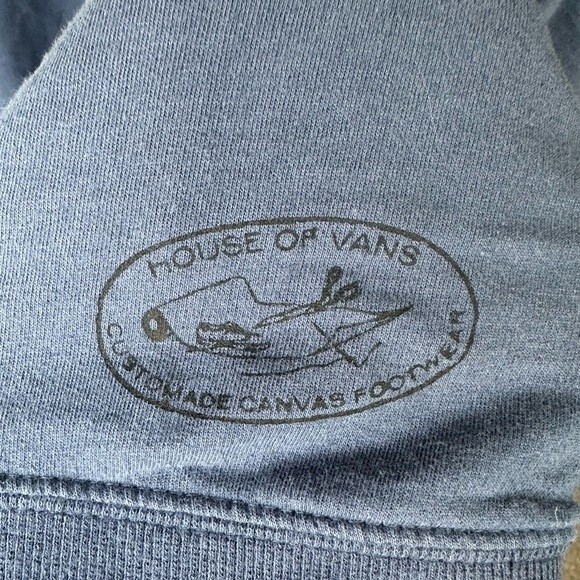 Van's Off The Wall Men's Button Blue Down Hoodie Shacket Jacket Surf Skate L - Picture 4 of 6